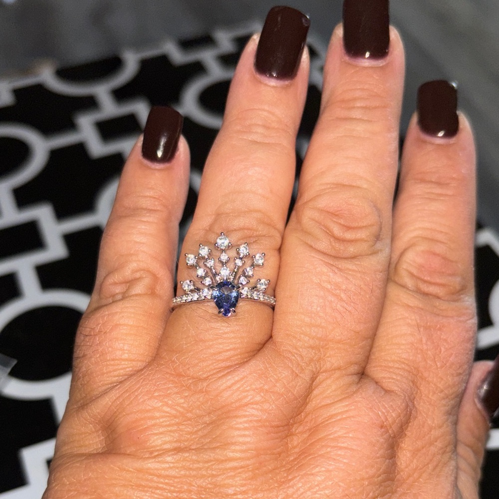 Bomb Party ring, Oh So Sweet. Dazzling Silver and Blue Statement Ring